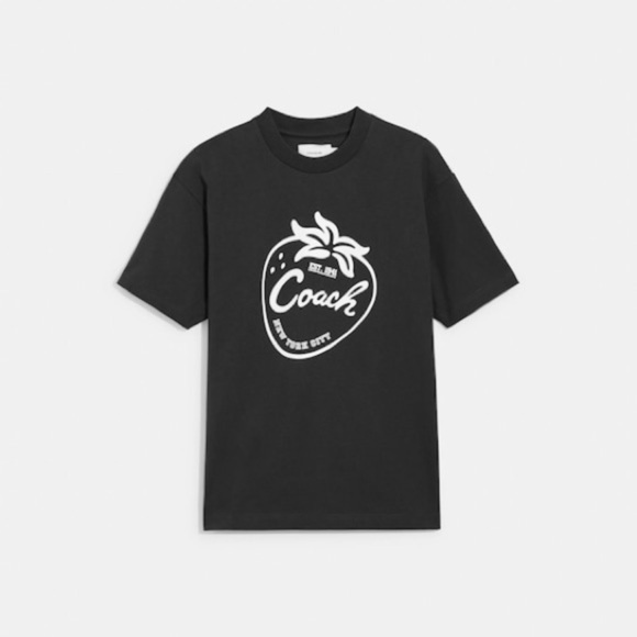 Coach Tops - Coach • Strawberry Skater T Shirt In Organic Cotton